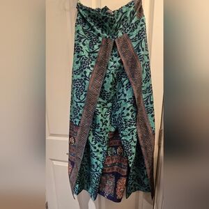 *NWT* Earthbound 100% Silk Batik Bali Style Sarong Wrap Pants